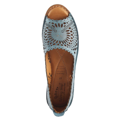 Spring Step Shoes Brandal Women’s Leather Peep Toe Flats