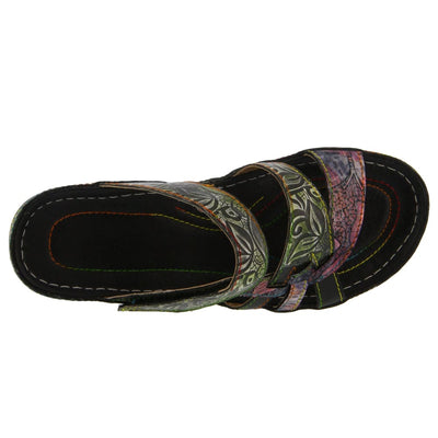 Spring Step Shoes Caiman Hand Painted Sandals
