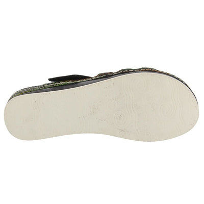 Spring Step Shoes Caiman Hand Painted Sandals