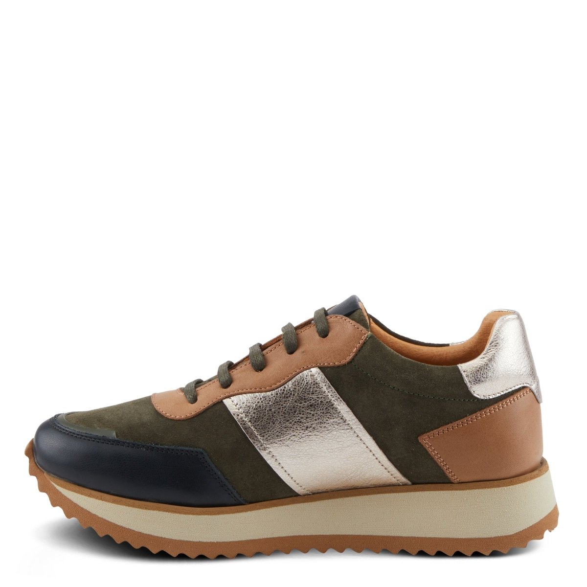 Spring Step Shoes Compter Women's Modern Fashion Leather and Suede Sneakers