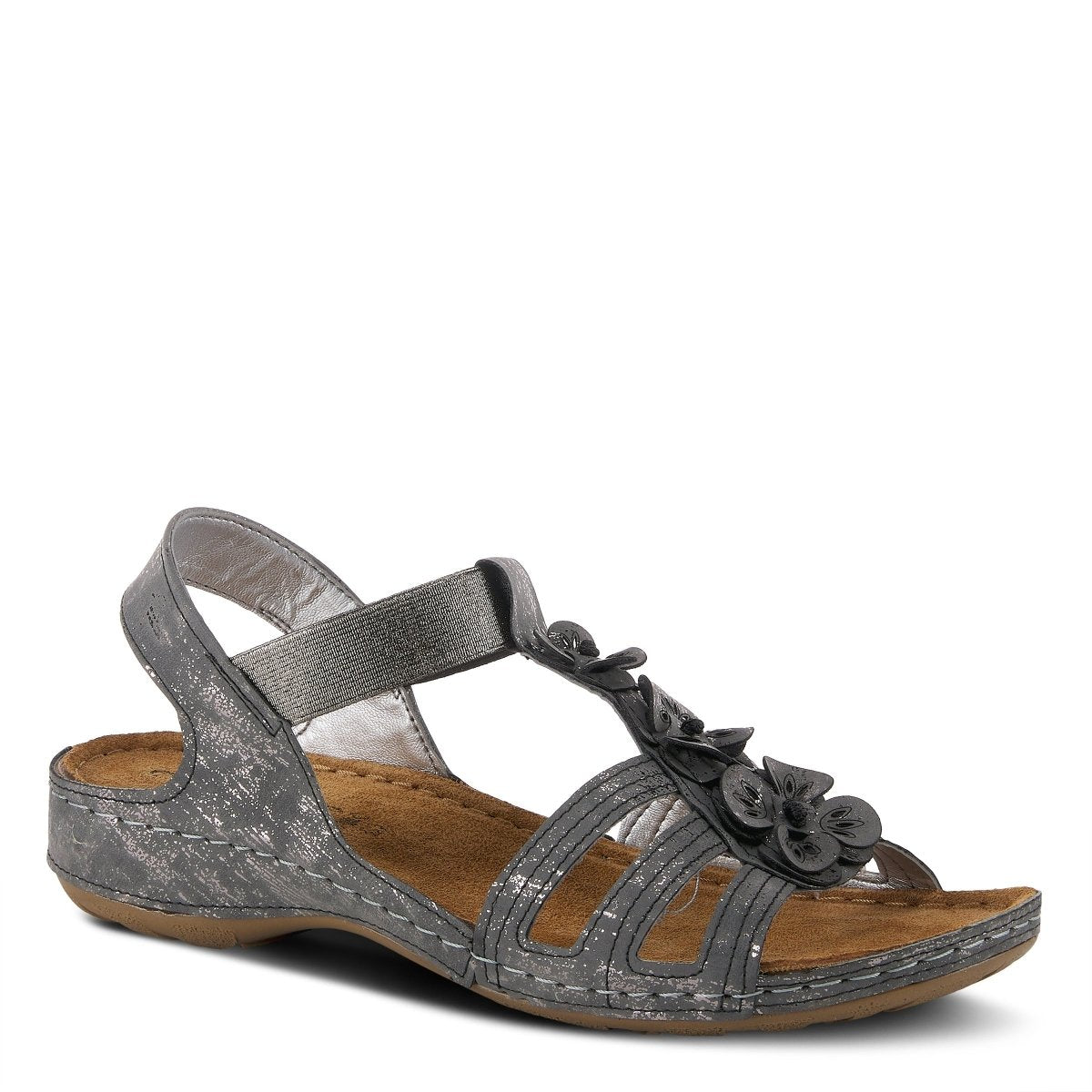 Spring Step Shoes Flexus Adede Slingback Sandal Women’s Leather Floral