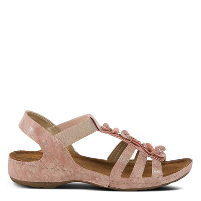 Spring Step Shoes Flexus Adede Slingback Sandal Women’s Leather Floral