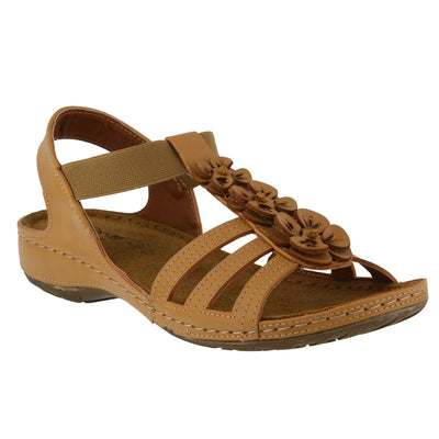 Spring Step Shoes Flexus Adede Slingback Sandal Women’s Leather Floral