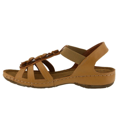 Spring Step Shoes Flexus Adede Slingback Sandal Women’s Leather Floral