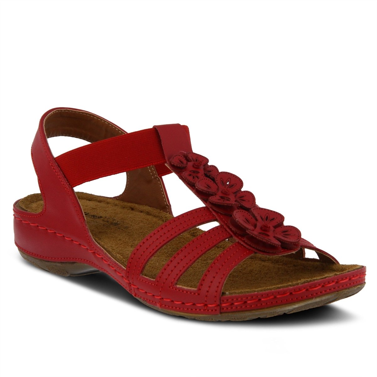 Spring Step Shoes Flexus Adede Slingback Sandal Women’s Leather Floral