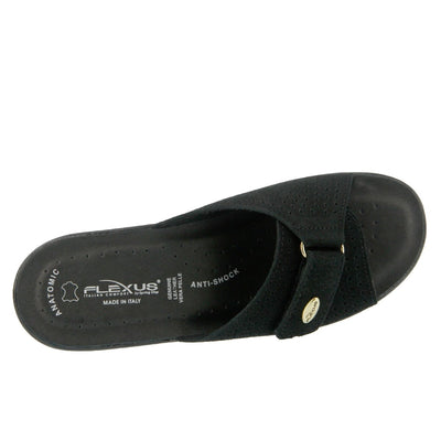 Spring Step Shoes Flexus Kea Slide Sandal Women’s Suede Leather Made In Italy