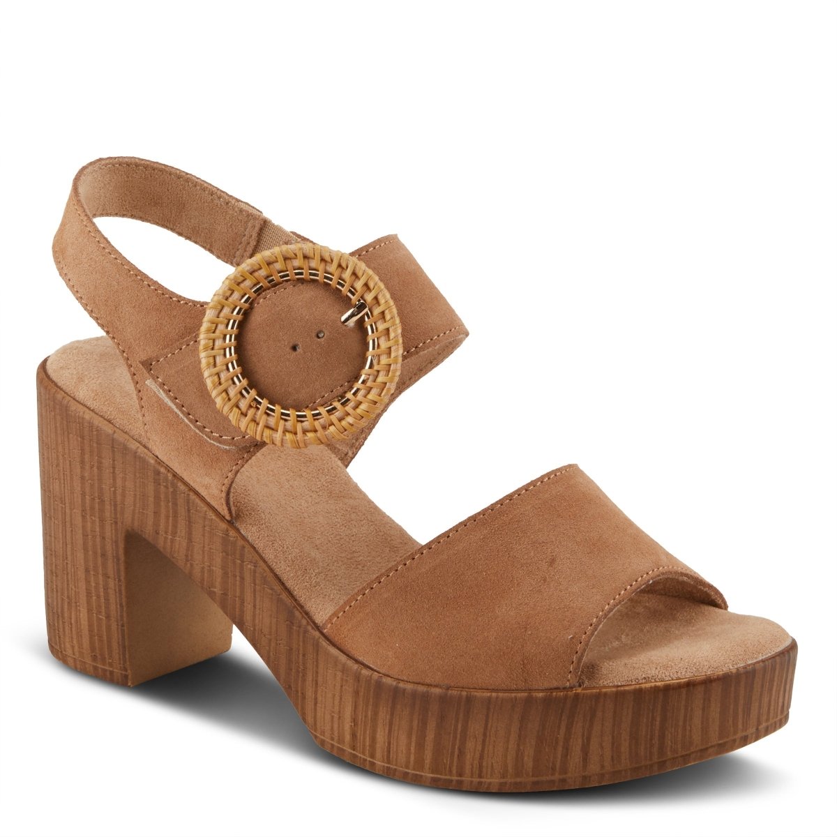 Spring Step Shoes Gamona Women’s Suede Leather Sandals 3.25 Heel