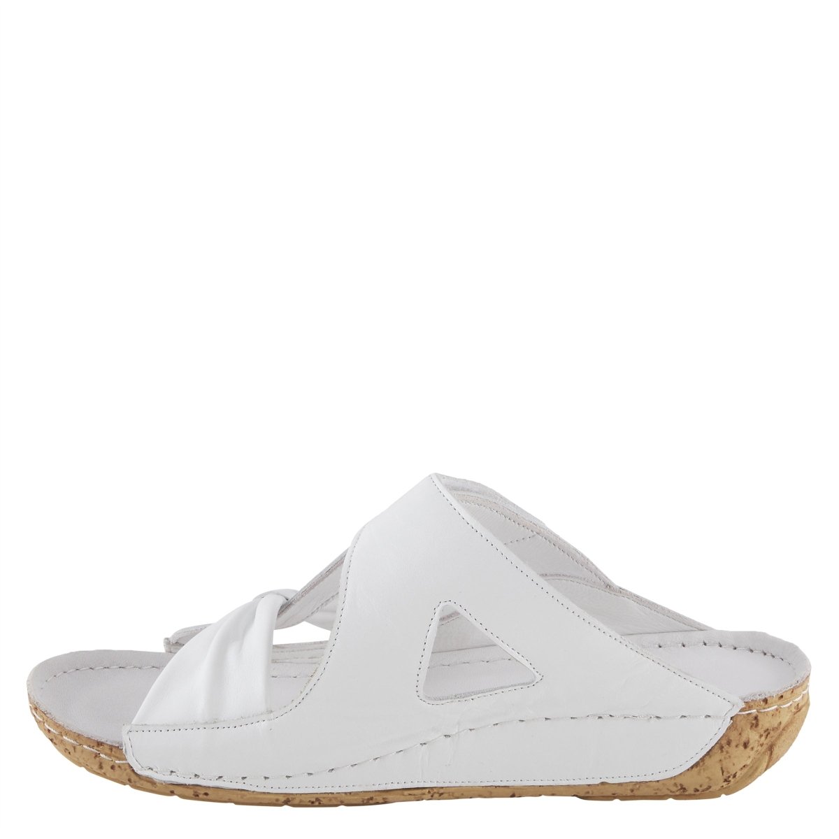 Spring Step Shoes Gretta Slide Sandal Women's Leather Cork Wedge