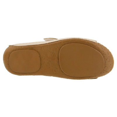 Spring Step Shoes Gretta Slide Sandal Women's Leather Cork Wedge