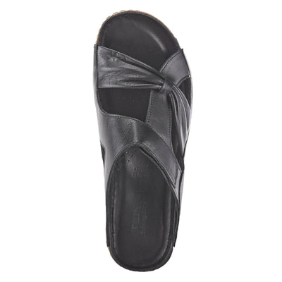 Spring Step Shoes Gretta Slide Sandal Women's Leather Cork Wedge