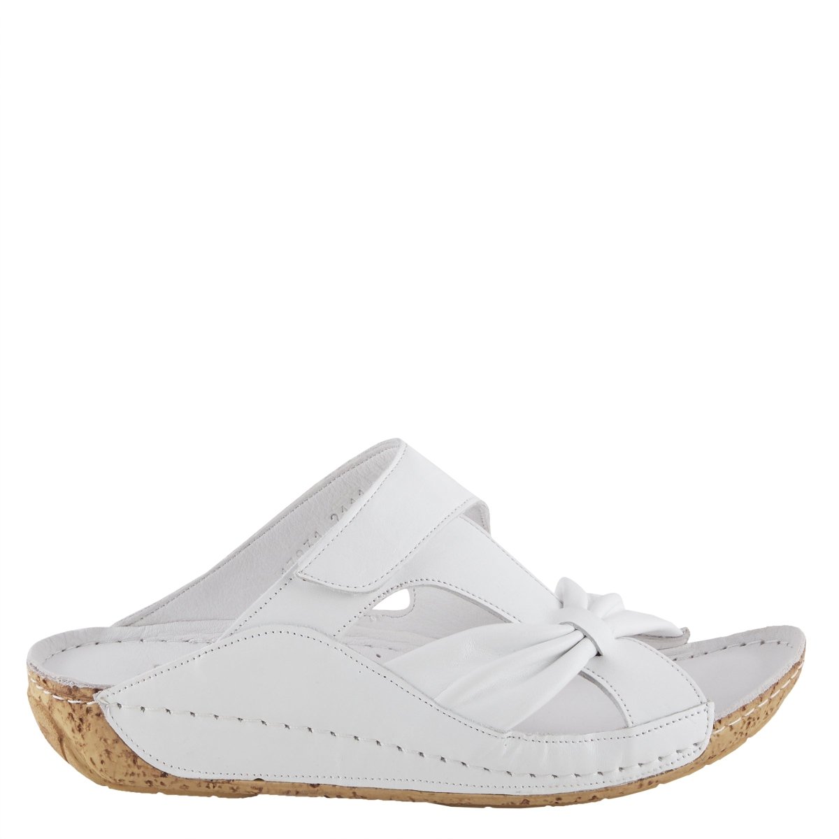 Spring Step Shoes Gretta Slide Sandal Women's Leather Cork Wedge