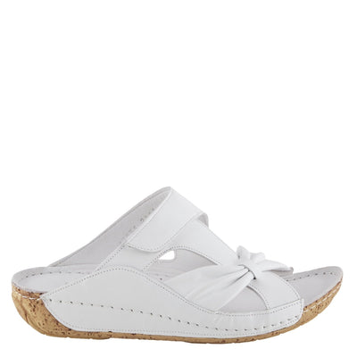 Spring Step Shoes Gretta Slide Sandal Women's Leather Cork Wedge