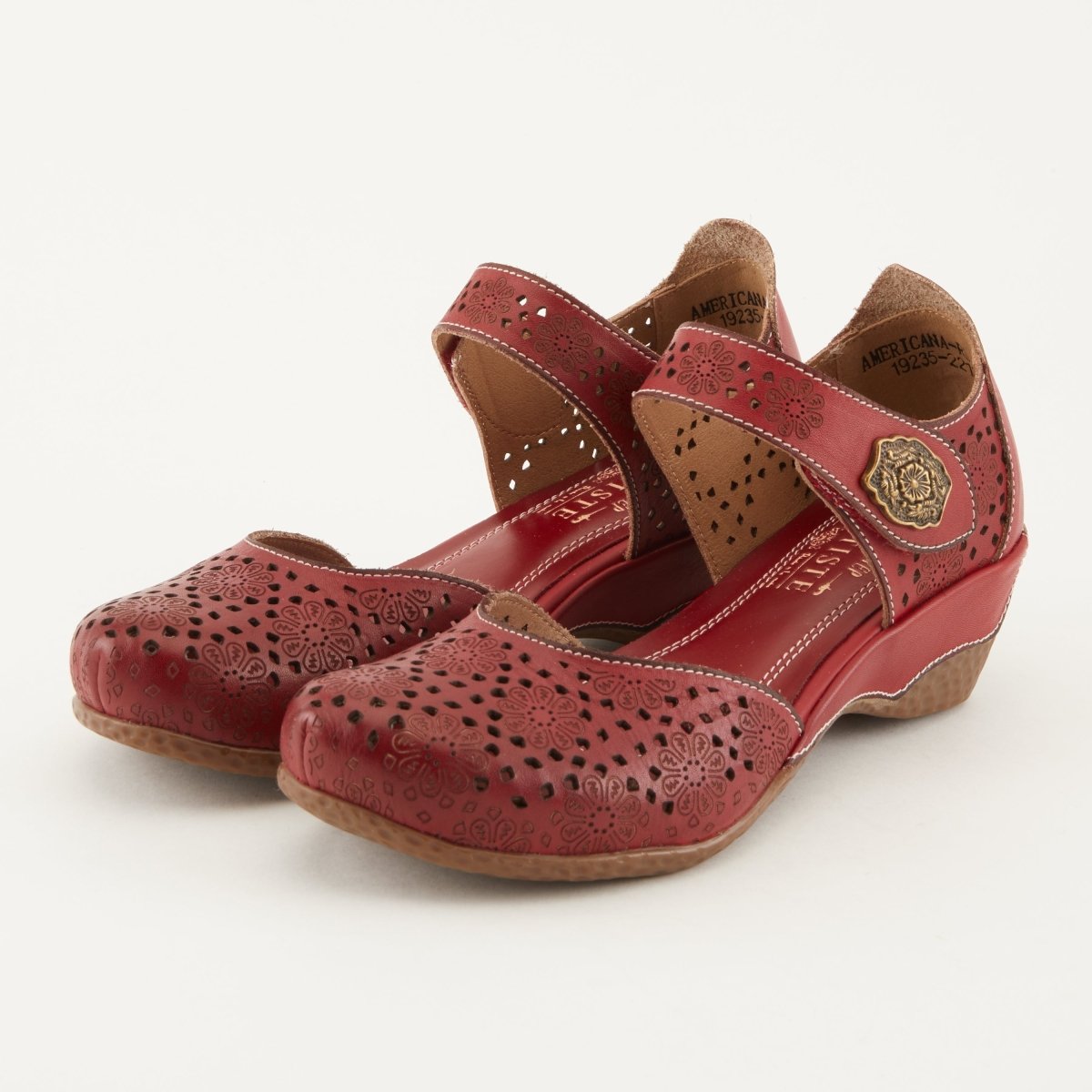 Spring Step Shoes L'Artiste Americana Women’s Leather Wedge Sandals