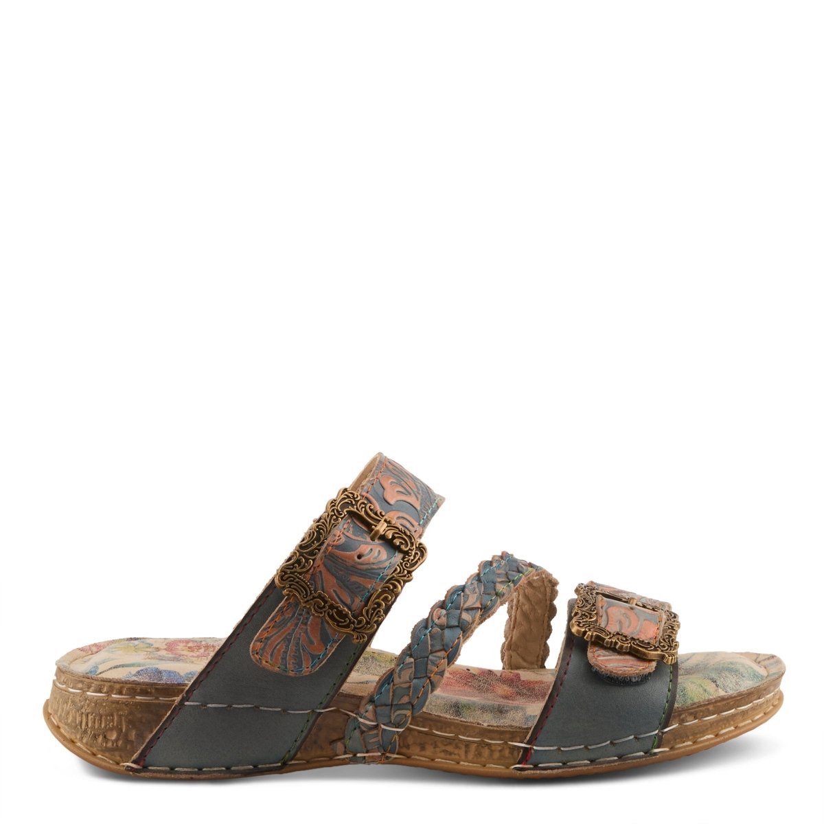 Spring Step Shoes L'Artiste Astra Slide Sandal Women’s Hand Painted Leather