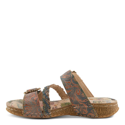 Spring Step Shoes L'Artiste Astra Slide Sandal Women’s Hand Painted Leather