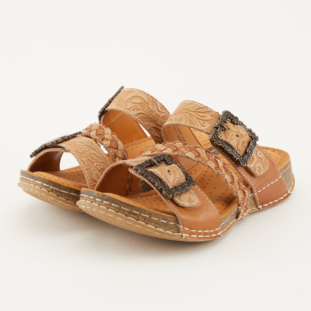 Spring Step Shoes L'Artiste Astra Slide Sandal Women’s Hand Painted Leather