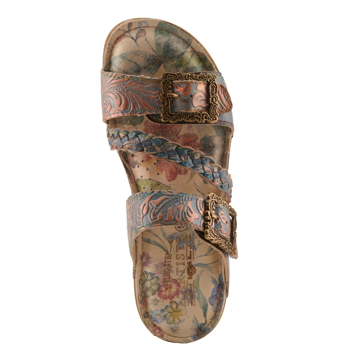 Spring Step Shoes L'Artiste Astra Slide Sandal Women’s Hand Painted Leather