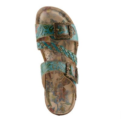 Spring Step Shoes L'Artiste Astra Slide Sandal Women’s Hand Painted Leather