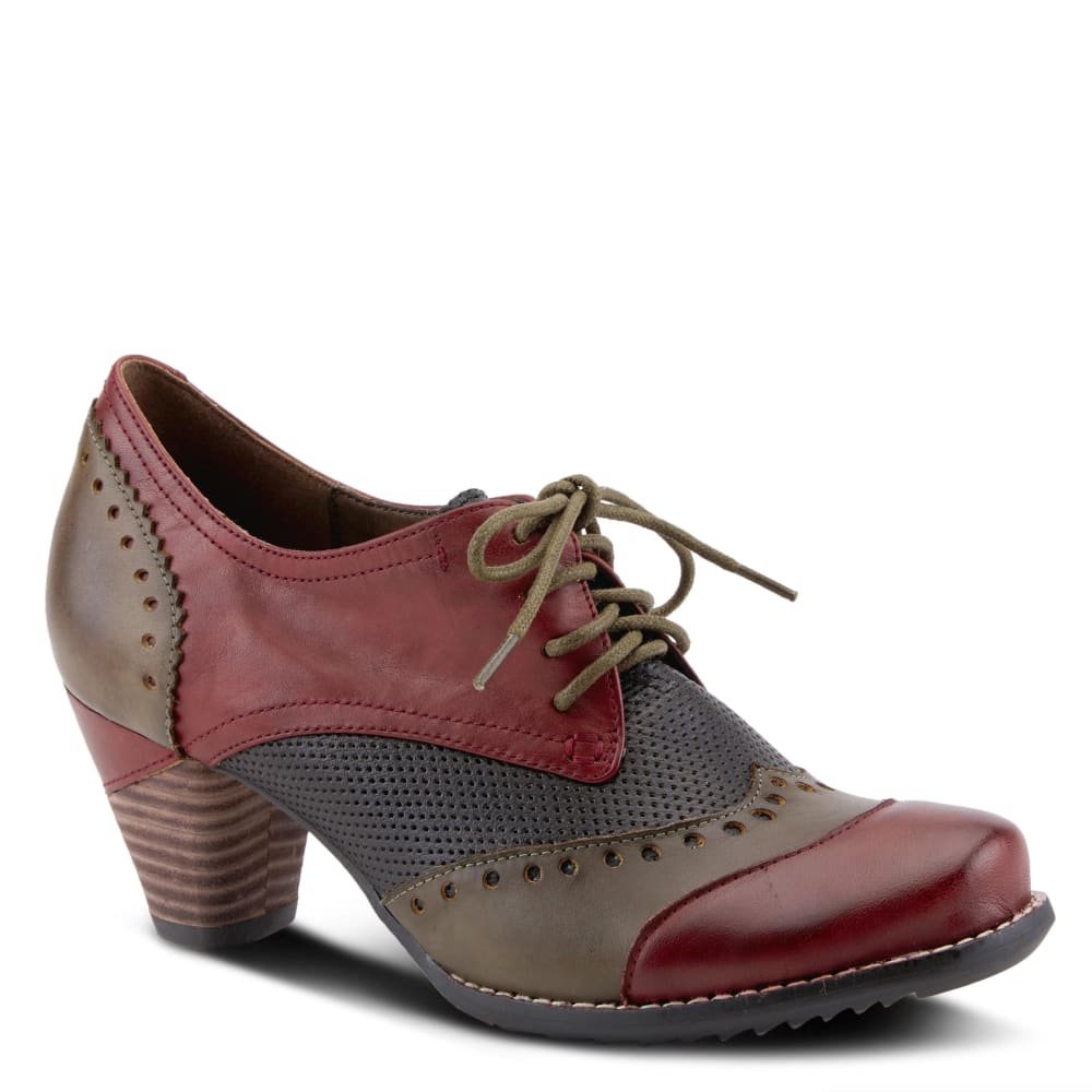 Spring Step Shoes L'Artiste Bardot Women's Red Hand-Painted Leather Heels – product view 1