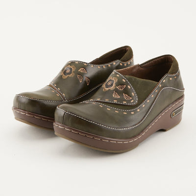 Spring Step Shoes L'Artiste Burbank Women's Hand Painted Leather Clogs