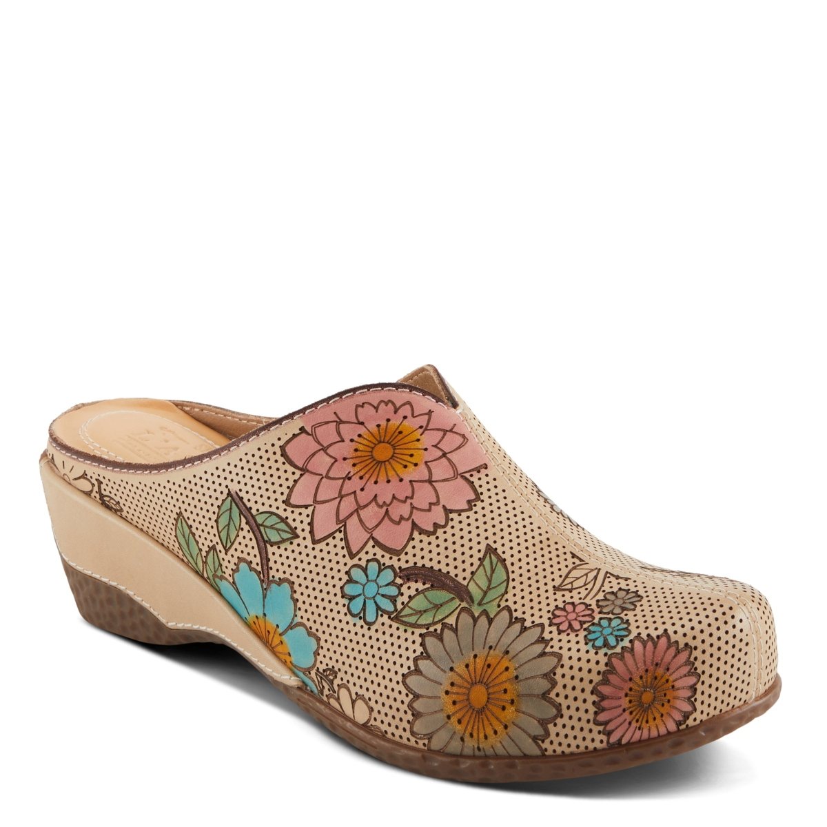 Spring Step Shoes L'Artiste Chienti Clogs Women's Hand Painted Leather