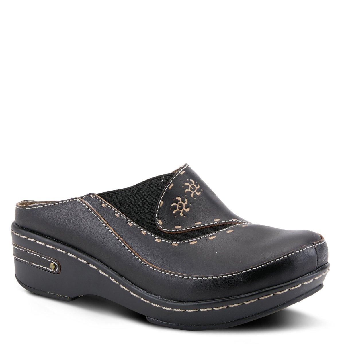 Spring Step Shoes L'Artiste Chino Clogs Women’s Hand Painted Leather