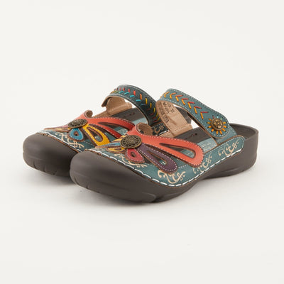 Spring Step Shoes L'Artiste Copa Clog Women’s Hand Painted Leather
