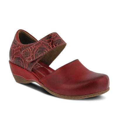 Spring Step Shoes L'Artiste Gloss Pansy Women's Hand Painted Leather Shoes