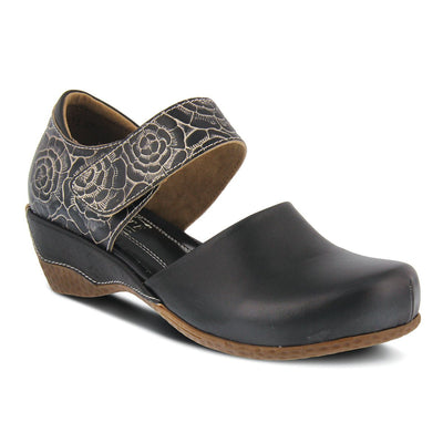 Spring Step Shoes L'Artiste Gloss Pansy Women's Hand Painted Leather Shoes