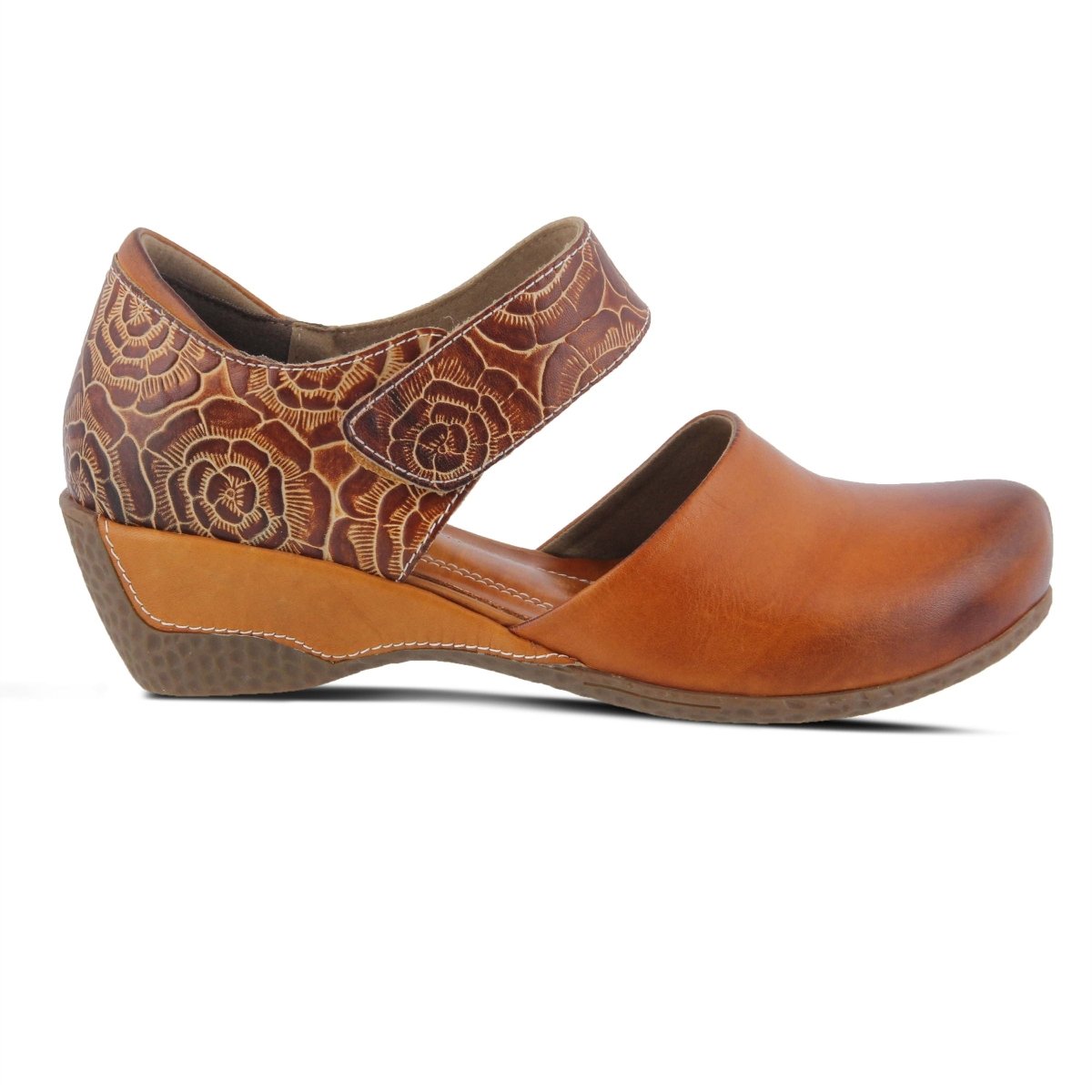 Spring Step Shoes L'Artiste Gloss Pansy Women's Hand Painted Leather Shoes