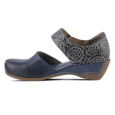 Spring Step Shoes L'Artiste Gloss Pansy Women's Hand Painted Leather Shoes
