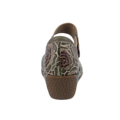 Spring Step Shoes L'Artiste Gloss Pansy Women's Hand Painted Leather Shoes