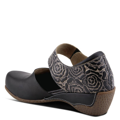 Spring Step Shoes L'Artiste Gloss Pansy Women's Hand Painted Leather Shoes