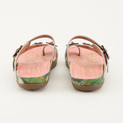 Spring Step Shoes L'Artiste Kindness Slide Sandals Women's Leather Snake Skin