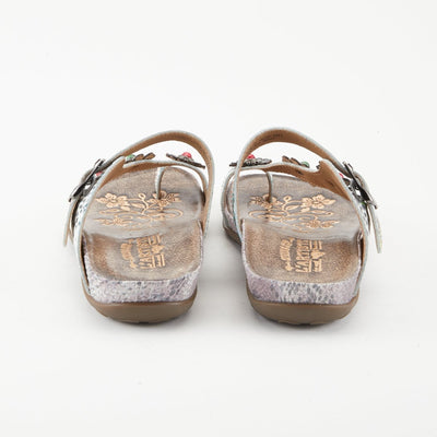 Spring Step Shoes L'Artiste Kindness Slide Sandals Women's Leather Snake Skin