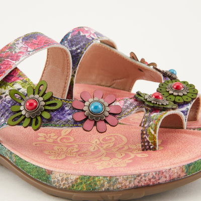 Spring Step Shoes L'Artiste Kindness Slide Sandals Women's Leather Snake Skin