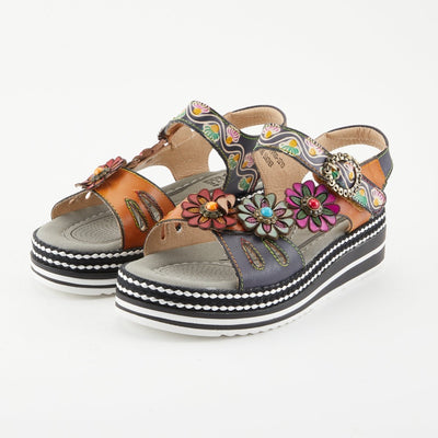 Spring Step Shoes L'Artiste Laga Women’s Multicolor Leather Slingback Sandals