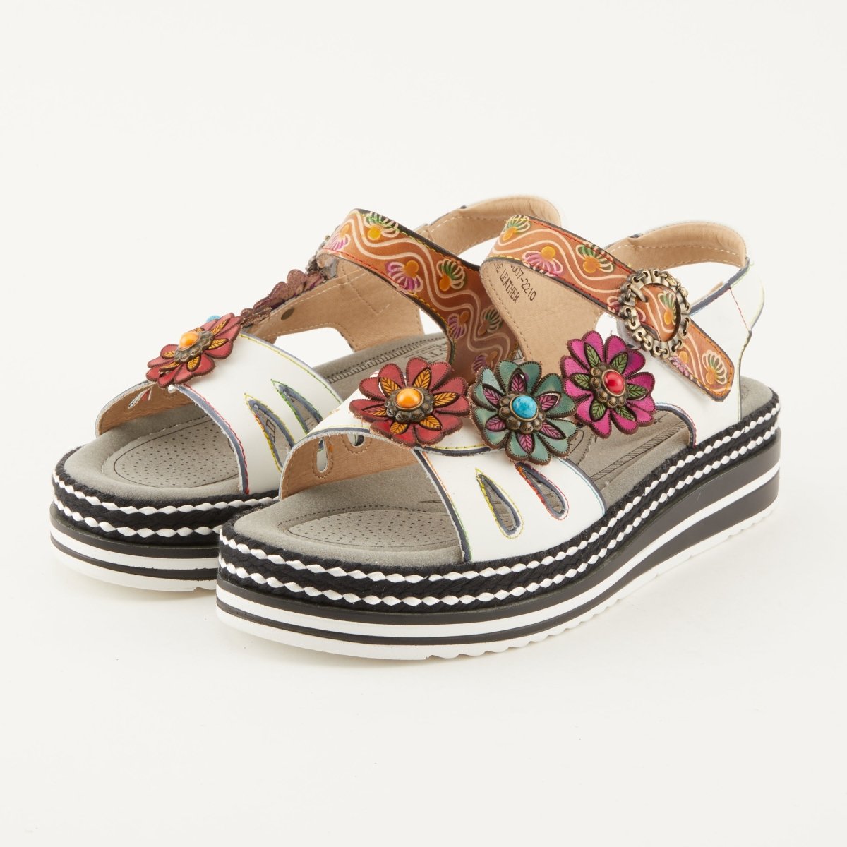 Spring Step Shoes L'Artiste Laga Women’s Multicolor Leather Slingback Sandals