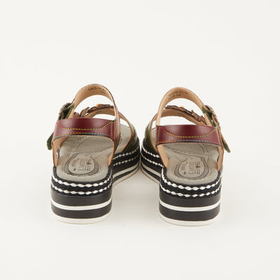 Spring Step Shoes L'Artiste Laga Women’s Multicolor Leather Slingback Sandals