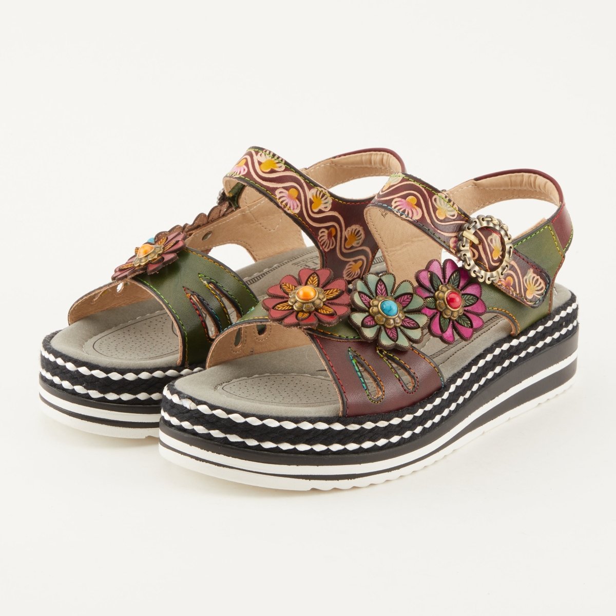 Spring Step Shoes L'Artiste Laga Women’s Multicolor Leather Slingback Sandals
