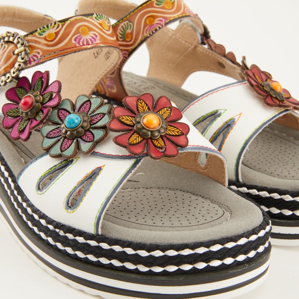 Spring Step Shoes L'Artiste Laga Women’s Multicolor Leather Slingback Sandals