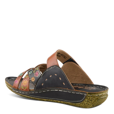Spring Step Shoes L'Artiste Leigh Slide Sandal Women’s Hand Painted Leather