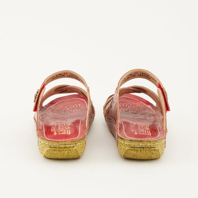 Spring Step Shoes L'Artiste Leigh Slide Sandal Women’s Hand Painted Leather