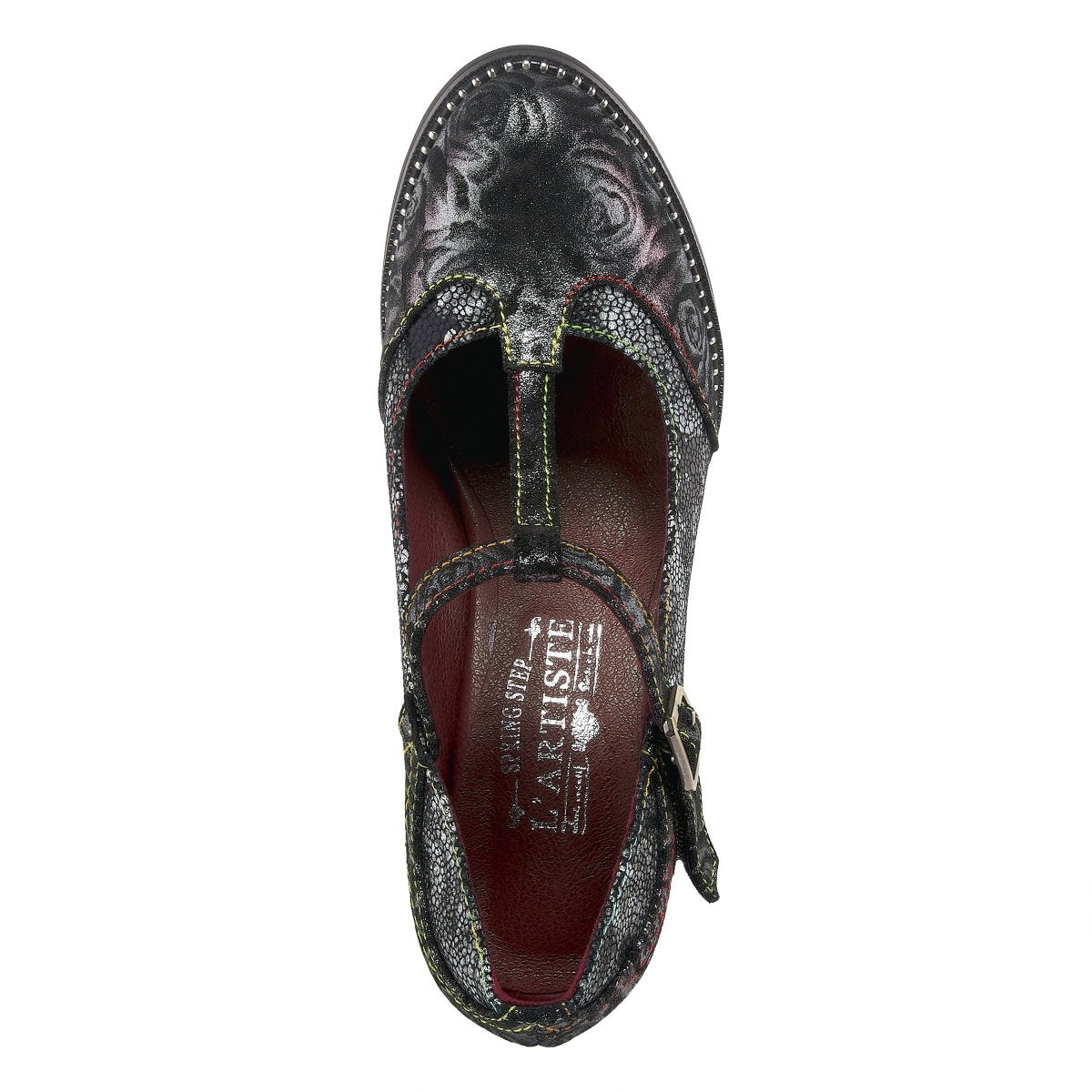 Spring Step Shoes L'Artiste Mazie Women's Floral Metallic Leather Shoes