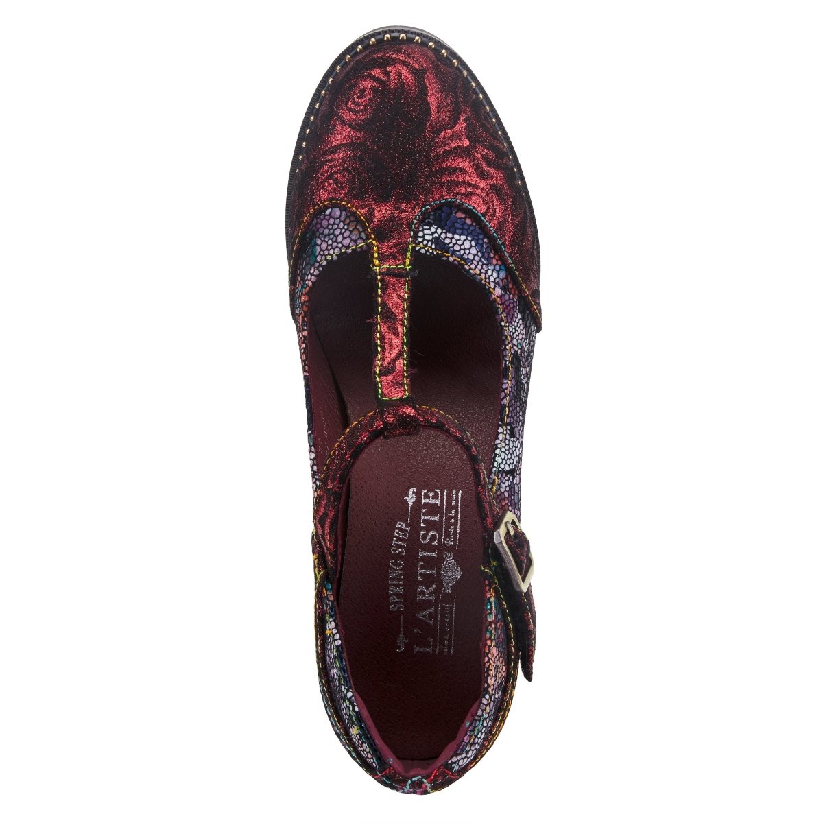 Spring Step Shoes L'Artiste Mazie Women's Floral Metallic Leather Shoes