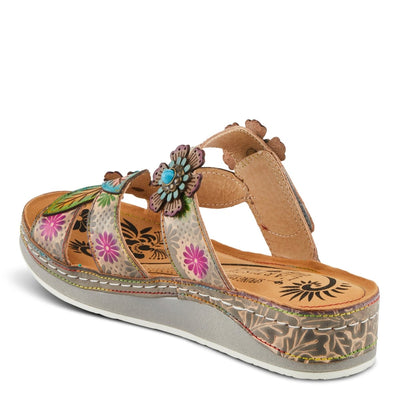 Spring Step Shoes L'Artiste Pillow Soft Sandals Women's Hand Painted Leather