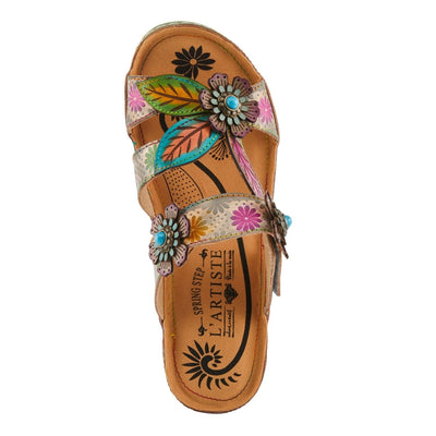 Spring Step Shoes L'Artiste Pillow Soft Sandals Women's Hand Painted Leather