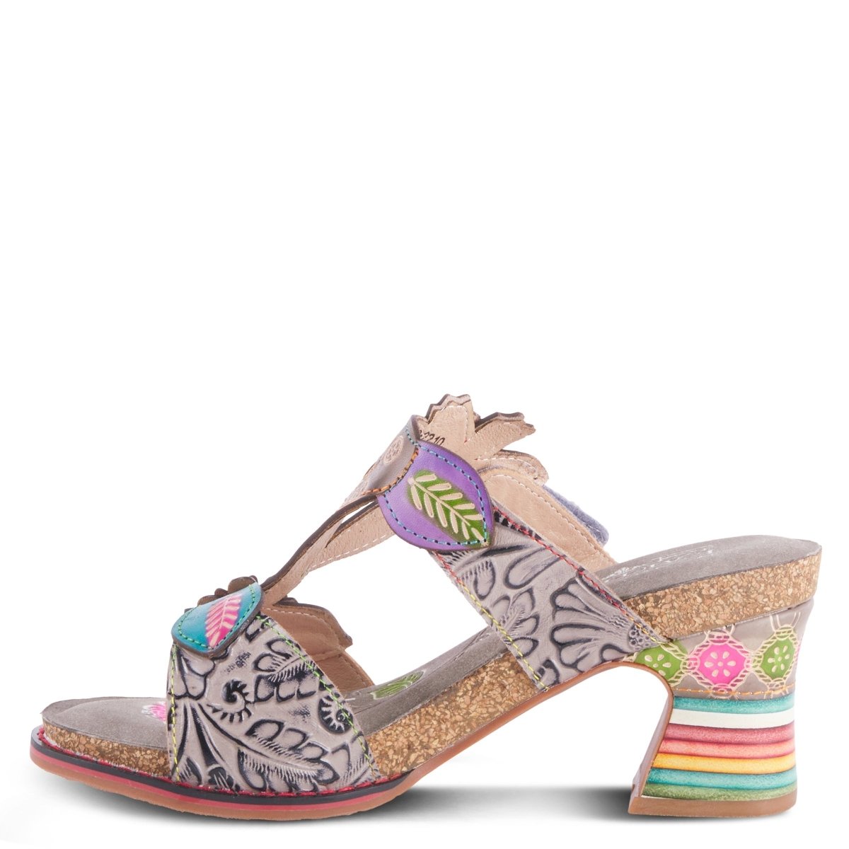 Spring Step Shoes L'Artiste Rossie Heeled Sandals Women's Leather Multicolor