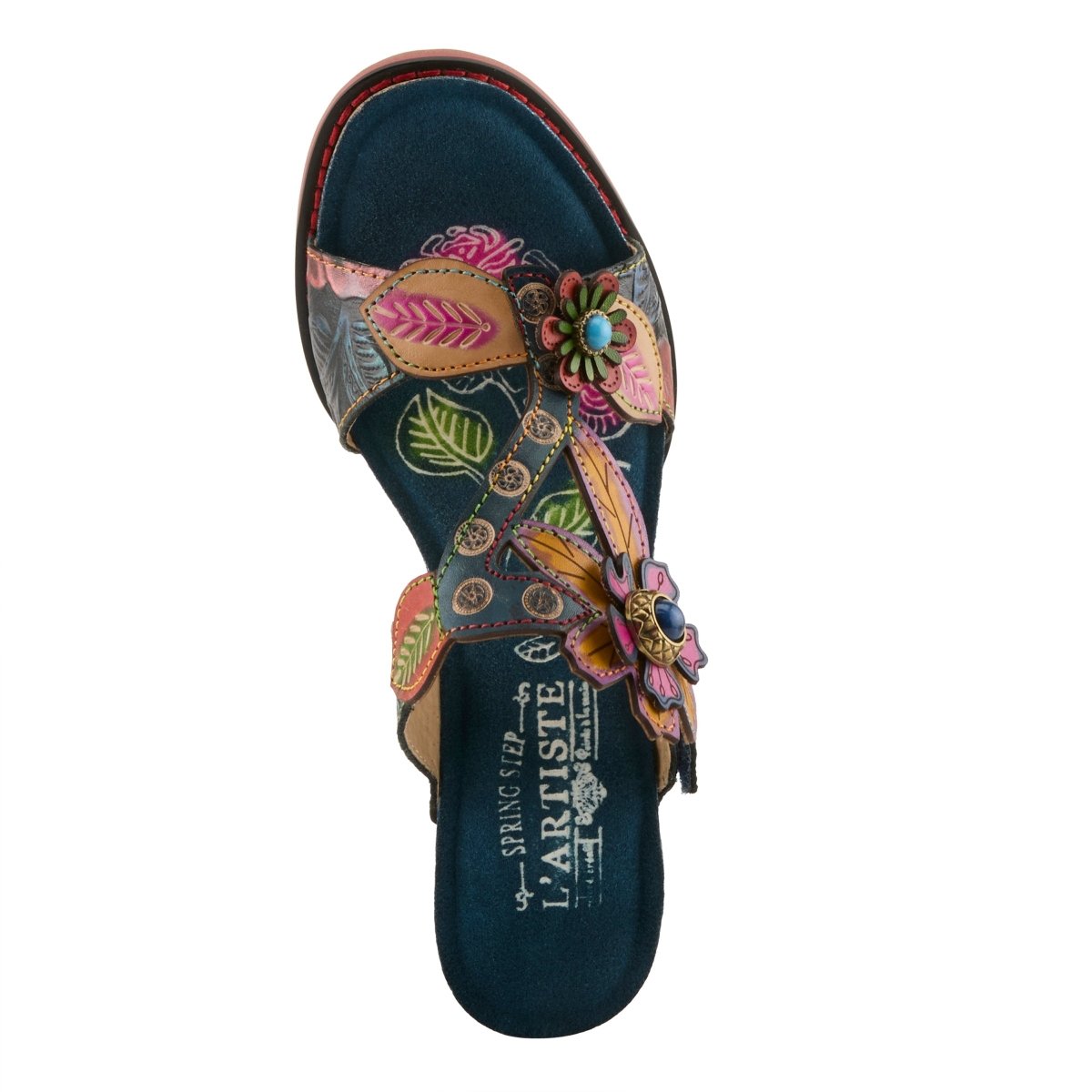 Spring Step Shoes L'Artiste Rossie Heeled Sandals Women's Leather Multicolor