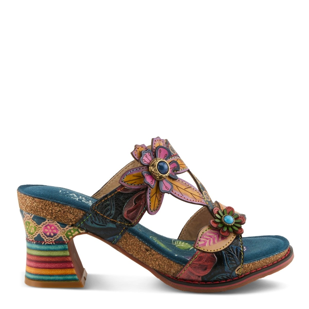 Spring Step Shoes L'Artiste Rossie Heeled Sandals Women's Leather Multicolor